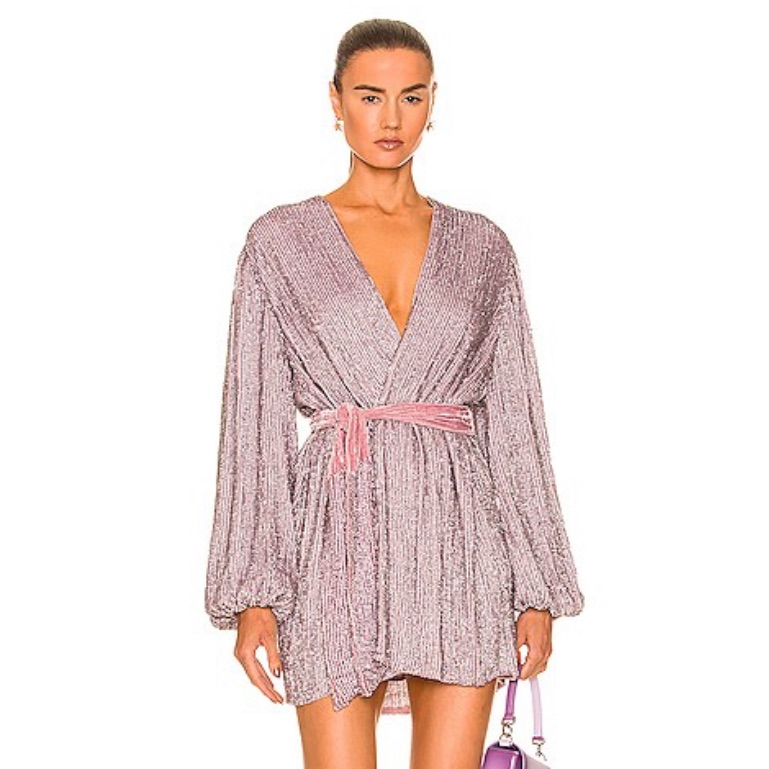 Retrofete Gabrielle Sequin Robe Dress In Lilac Size Xs Nwt